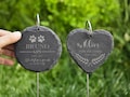 Engraved Pet Memorial Garden Stone Dog Loss Personalized Gift Pet Memorial Stone Garden Sign with Hanging Stake - Honor Your Beloved Pet product logo