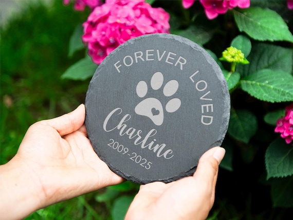 Personalized Pet Memorial Stone, Engraved Grave Marker, Dog Sympathy Gift
