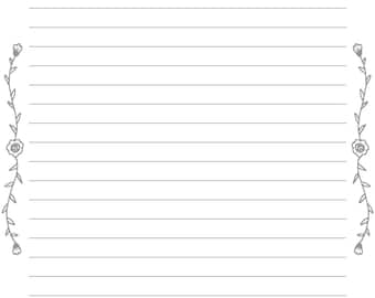 SIDE VINES 6mm lined full page Supernote Nomad A6X2 Template.