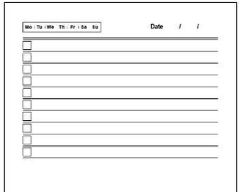 Supernote A6X2 To-Do List Template: Lined Checkbox (10) with Notes (Digital Download)
