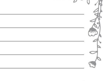 RIGHT Flower 6mm lined full page Supernote Nomad A6X2 Template.