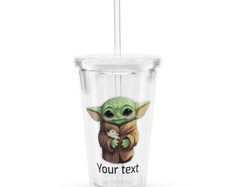 Baby Yoda Plastic Tumbler
