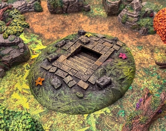 Entrada a una mazmorra impresa en 3D: terreno de mesa de Fat Dragon Games