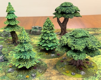 Árboles modulares para juegos de mesa: Pino y Roble - Fat Dragon Games