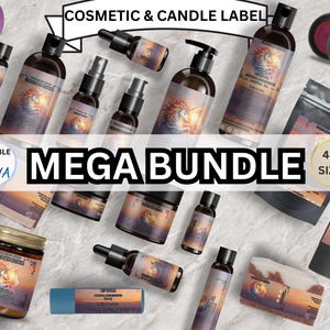 Cosmetic label template, Editable label, Editable template, Canva template, Skincare label, Product label, Unique label, DIY product label
