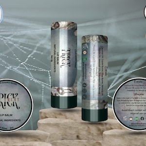 Lip Balm label, Skincare Label, Cosmetic Label ,Product Label, Editable Template, Editable label, Canva template, Halloween label, DIY label
