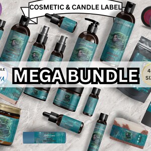 Cosmetic label template, Editable label, Editable template, Canva template, Skincare label, Product label, Unique label, DIY product label