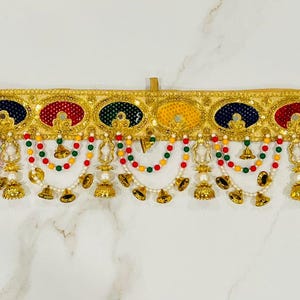 Diwali Toran Door Hanging, Diwali Backdrop Decor, Door Valance, Bandarwal, Pearl Tassel Hanging, Entryway Decoration, Pooja Mandir