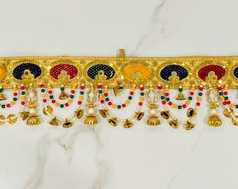 Diwali Toran Door Hanging, Diwali Backdrop Decor, Door Valance, Bandarwal, Pearl Tassel Hanging, Entryway Decoration, Pooja Mandir