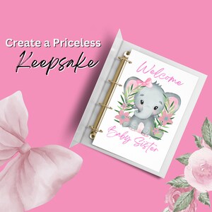 Baby Book Printable, Baby Memory Book, Baby Gift, First Year Memory Book, Children can fill out for their new Baby Sister, Keepsake
