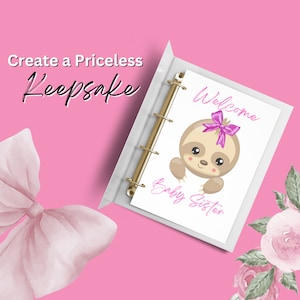 Baby Book Printable, Baby Memory Book, Baby Gift, First Year Memory Book, Children can fill out for their new Baby Sister, Keepsake