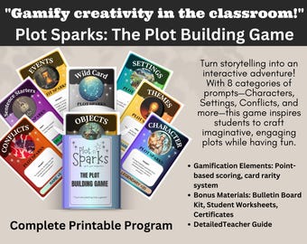 Creative Writing Prompt Cards - Fun Storytelling Game for Kids, Prompts for Middle School, Homeschool, Engaging Writing Activity, Plotting