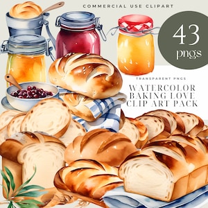 Sourdough Clipart, Sourdough Bread PNG, Bread Baking Clip Art, Bread Clipart, Baking Clipart, Sourdough Bread Clipart, Commercial Use,