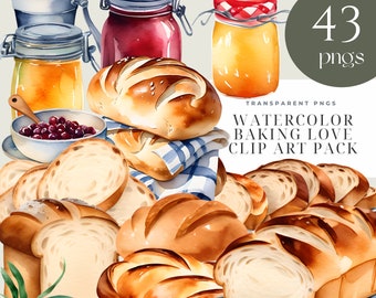 Sourdough Clipart, Sourdough Bread PNG, Bread Baking Clip Art, Bread Clipart, Baking Clipart, Sourdough Bread Clipart, Commercial Use,