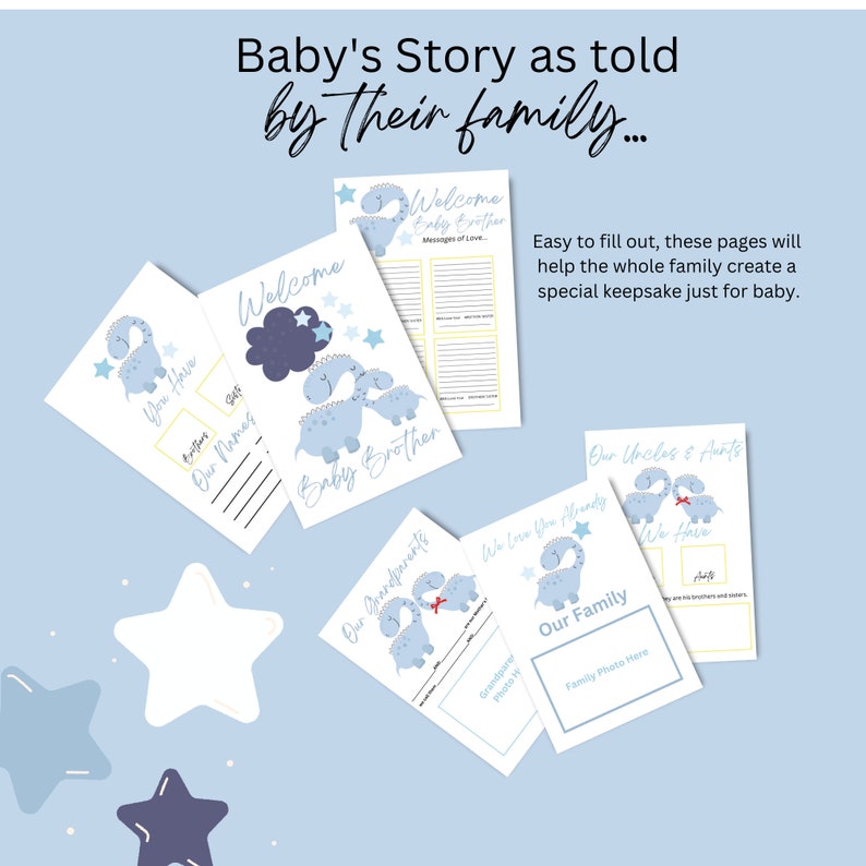 Baby Book Printable, Baby Memory Book, Baby Gift, 1st Year Memory Book ...