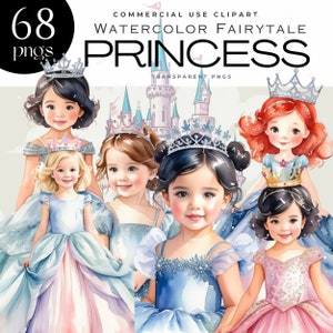 Watercolor Princess Castle Clipart, Baby Blue Princess Clipart, Blue Princess Dress Clipart, Fairytale Castle Clipart, Crown Clipart png
