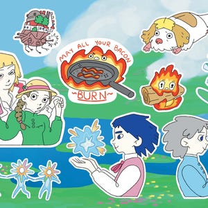 Feuille d'autocollants ghibli pour le château en mouvement