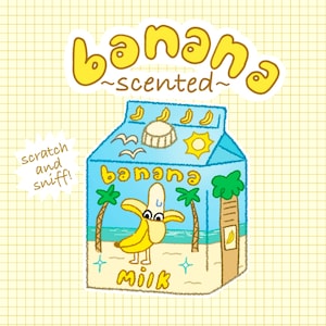 nach Banane duftender Sticker