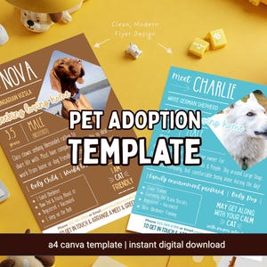 Minimalist A4 Dog Adoption Flyer Template - Modern & Easy Edit | Canva Design