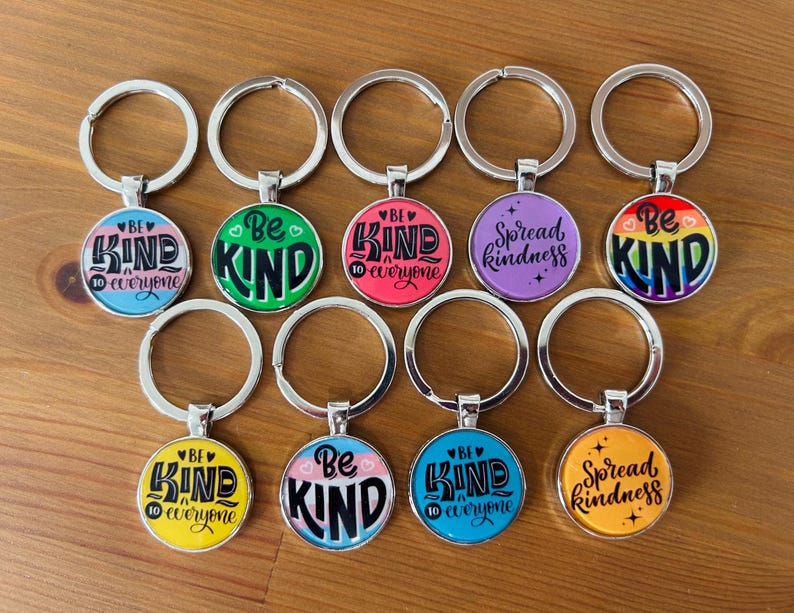 Handmade Resin Kindness Keychain: Motivational Quote Charm - Etsy