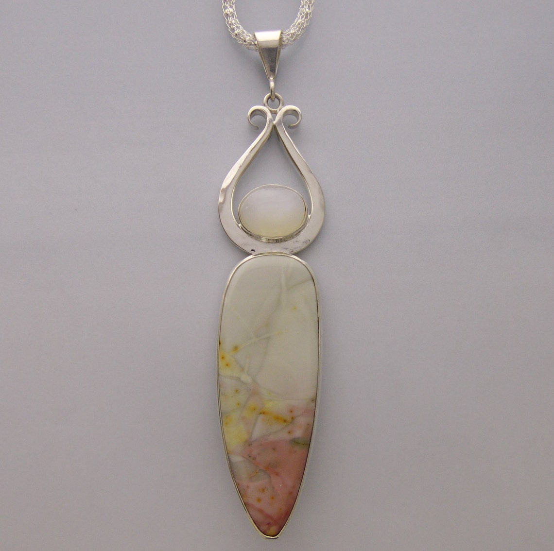 Willow Creek Jasper and Moonstone Argentium & Sterling Etsy