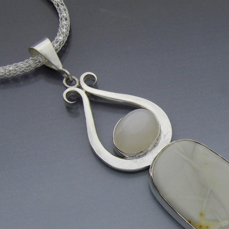 Willow Creek Jasper and Moonstone Argentium & Sterling Etsy