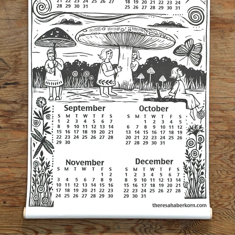 2024 Block Printed Wall Calendar image 4