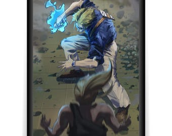Affiche Nanami Kento, impression d'anime, oeuvre d'art, art mural, Jujutsu Kaisen, impression haute qualité