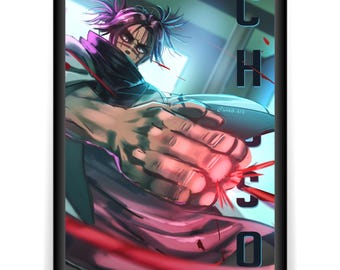 Choso JJK Poster, Anime Print, Artwork, Wall art, Jujutsu Kaisen, High Quality Print