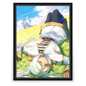 Frieren Beyond Journey&#39;s End Art Print, Anime poster, Wall art, Sousou No Freiren