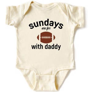 Funny Football Baby Onesie®, Baby Shower Gift, Football Lover Kids Shirt, Cute Football Baby Bodysuit, Football With Daddy Onesie®, Baby Tee