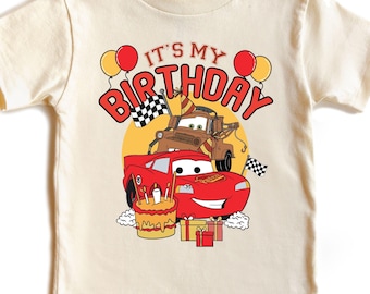 Lightning McQueen Kids Birthday Shirt, Boys Birthday Gift, McQueen Birthday Party T-Shirt, McQueen Toddler Birthday Tee, 1st Birthday Shirt