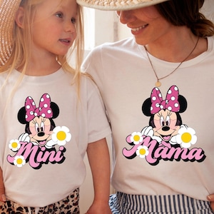 Minnie Mouse Mama Mini Matching Shirt, Mothers Day Gift, Disney Mom And Daughter Tee, Mommy And Me T-shirt, Girly Disney Trip Sweatshirt