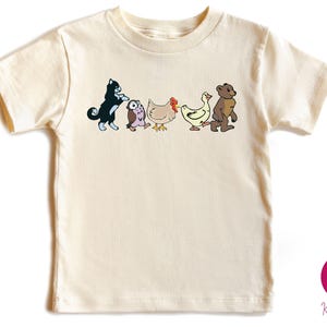 Little Bear Toddler Shirt, Vintage Animal Friends Gift, 90's Cartoons T-Shirt, Animal Friends Kids Tee, Cute Animals TV Series Bodysuits, Animated TV Show Tee, Retro Animal Friends T-Shirt, Nostalgic 90's Kids Shirts, Boho Natural Baby Bodysuits