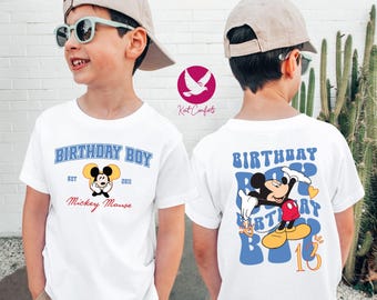 Custom Mickey Birthday Boy Shirt, Disneyland Birthday Gift For Toddlers, Mickey Mouse Birthday Boy T-Shirt, Mickey Birthday Party Onesie®