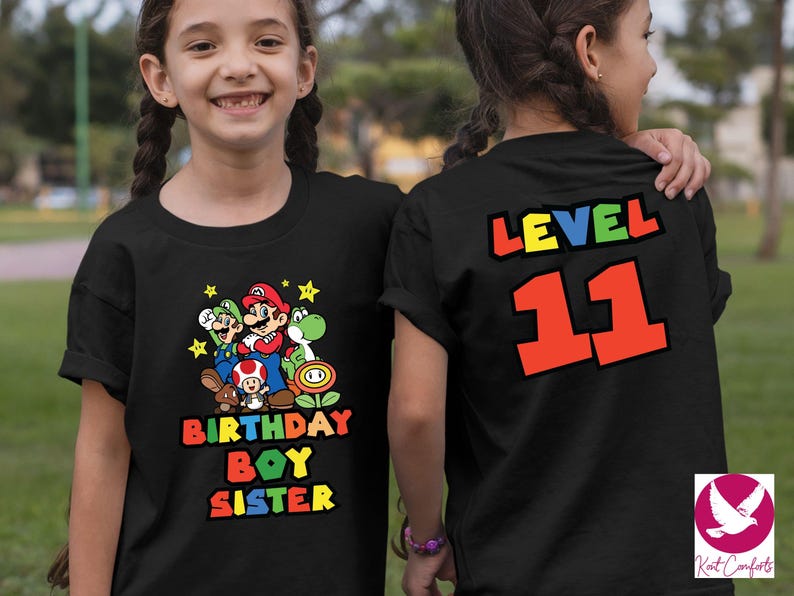Custom Mario Friends Birthday Boy Shirt, Unique Birthday Gift For Boys, Personalized Mario Birthday Boy Toddler Tee, Super Mario Baby Tee