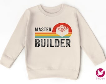 Building Blocks Kids Sweatshirt, Birthday Gift For Kids, Toddlers Birthday Sweatshirt, Game Lover Kids Sweatshirt, Master Builder Sweatshirt