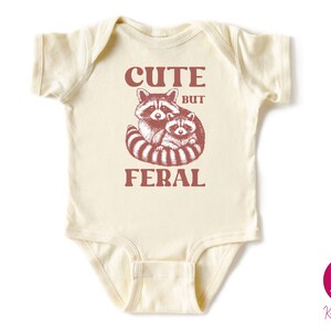 Cute But Feral Raccoon Toddler Shirt, Raccoon Lover Gift, Retro Feral Kid Tshirts, Trendy Raccoon Kids Tee, Cute Raccoon Lover Bodysuits, Boho Natural Kids Toddler Youth Tee, Sarcastic Snark Racoon Shirt, Funny Quote Women's Tee, Christmas Raccoon