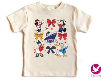 Disney Cruise Coquette Girls Shirt, Disney Trip Gift For Girls, Mickey and Friends Cruise Line T-shirt, Disney Family Cruise Baby Onesie®