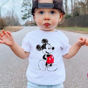 Vintage Mickey and Minnie Mouse Kids Shirt, Classic Mickey and Minnie Toddler Tee, Retro Disney Trip Shirt, Disney Family Vacation Shirt