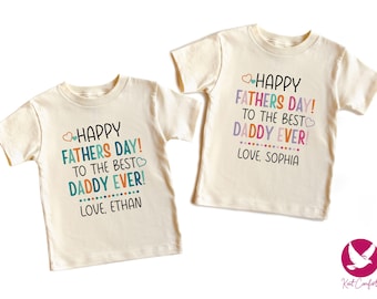 Custom Happy Father's Day Kids Shirt, Fathers Day Baby Gift, Fathers Day Toddler Tee, Fathers Day Baby Onesie®, 1st Fathers Day Baby Tee