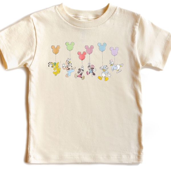Disney Mickey Balloons Kids Shirt, Birthday Gift For Kids, Mickey Friends Toddler Tee, Disney Vacation T-shirt, Disney Trip Kids Sweatshirt