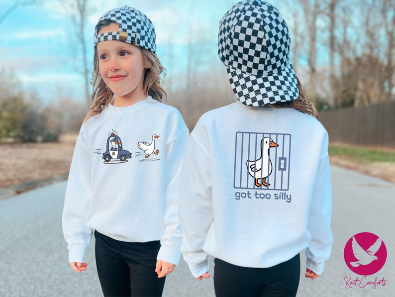Silly Goose Kids Shirt, Kids Birthday Gift, Got Too Silly Toddler T-shirt, Funny Animal Tee, Silly Goose Kids Sweater, Cute Goose Onesie®