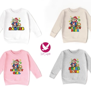 Custom Mario Friends Birthday Boy Shirt, Unique Birthday Gift For Boys, Personalized Mario Birthday Boy Toddler Tee, Super Mario Baby Tee