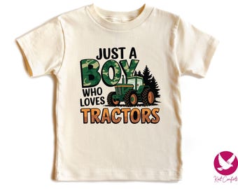 Just A Boy Who Loves Tractors Shirt, Tractor Lover Kids Gift, Boys Tractor Shirt, Farmer Toddler Shirt, Tractor Kids Sweatshirt, Tractor Tee