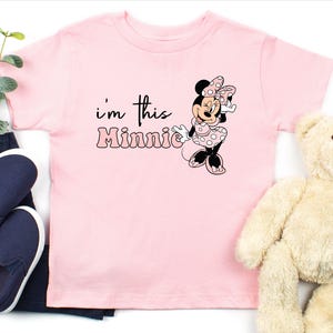 I’m This Minnie Girls Shirt, Unique Gift For Girls, Disney Minnie Birthday Party Tee, Trendy Minnie Mouse T-Shirt, Minnie Baby Girl Tee, Disney Minnie Coquette Bow Shirt, Girls Disney Trip Shirt, Vintage Girly Disney Shirt, Birthday Gifts For Girls