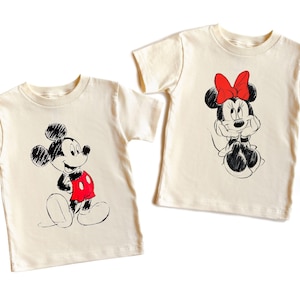 Vintage Mickey and Minnie Mouse Kids Shirt, Classic Mickey and Minnie Toddler Tee, Retro Disney Trip Shirt, Disney Family Vacation Shirt