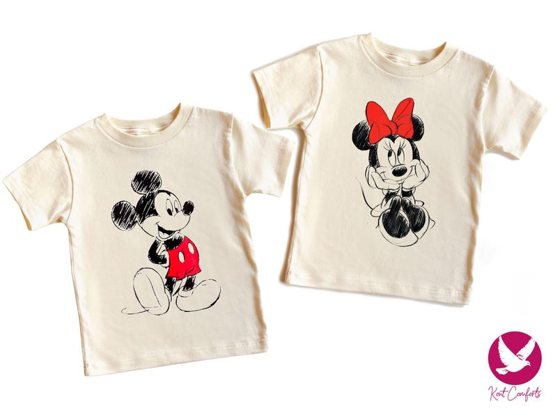 Vintage Mickey and Minnie Mouse Kids Shirt, Classic Mickey and Minnie Toddler Tee, Retro Disney Trip Shirt, Disney Family Vacation Shirt