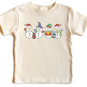 Wizard House Snowman Kids Christmas Shirt, Christmas Snowman Gifts For Kids, Santa Snowman Toddler Xmas Tee, Funny Snowman Baby Onesies®