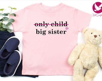 Custom Big Sister Shirt, Gift For Big Sis, Big Sis T-shirt, New Big Sister Toddler Tee, Cute Announcement Kids Shirt, New Big Sister Onesie®